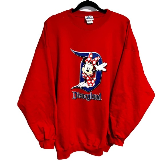 VINTAGE Disneyland Resort Minnie Mouse Crewneck Sweatshirt Disney Parks - Picture 1 of 8
